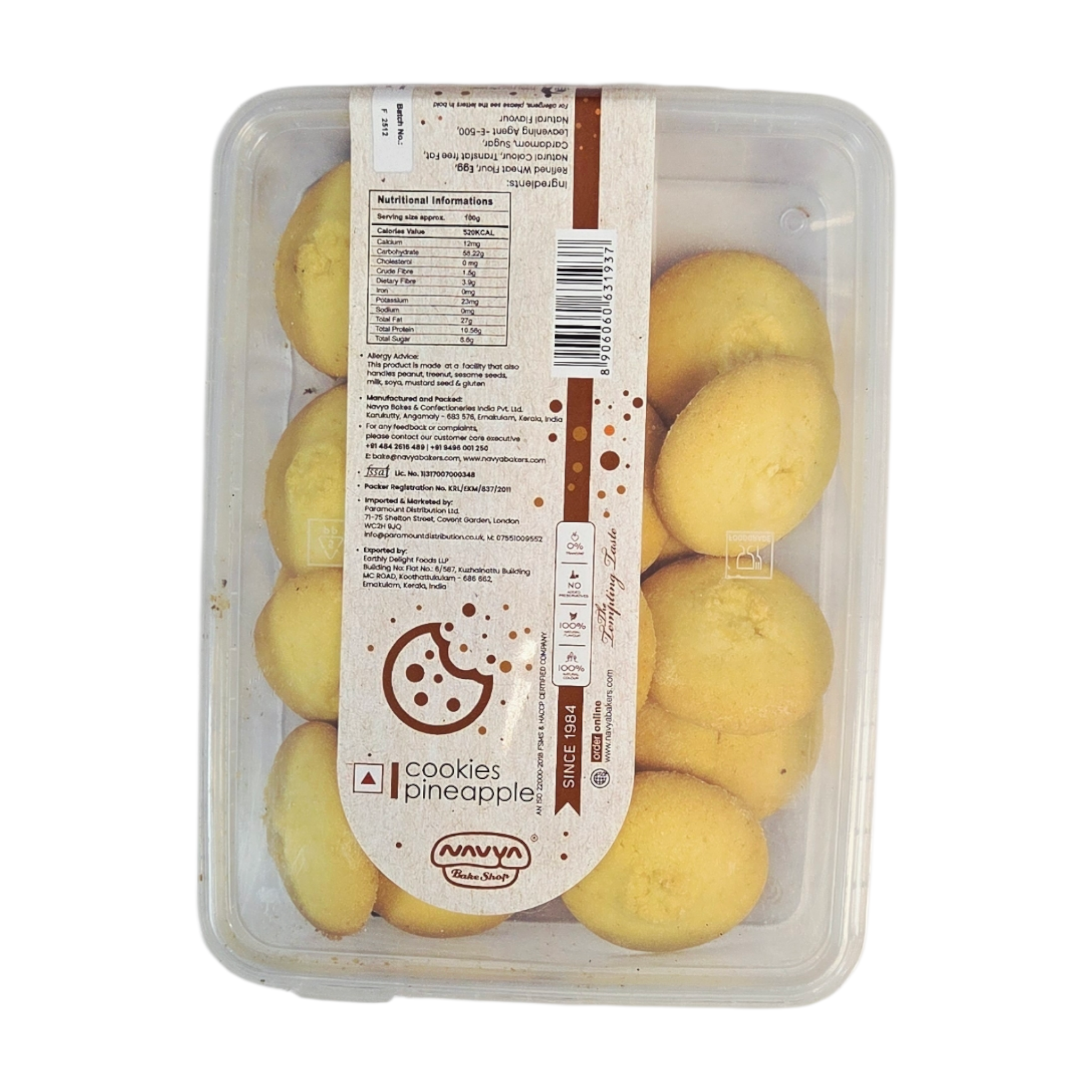 Navya Cookies Pineapple